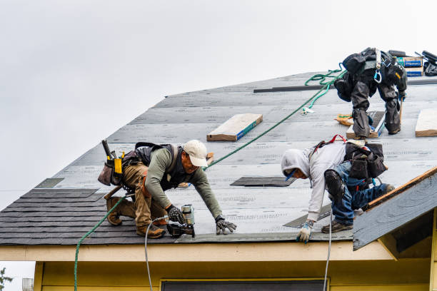 Professional Gutter Installation technician working in Monticello, MS